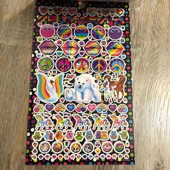 FREE WITH ANY PURCHASE LISA FRANK Authentic 600pc Sticker Book 5 pages 🌈 - Picture 3 of 11